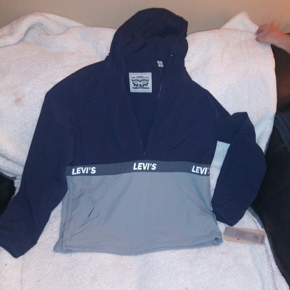 Levi multicolor hooded pullover.  150$ retail